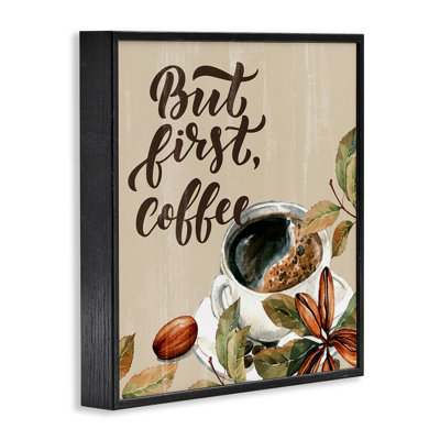 «Rustic But First Coffee», estampe numérique, design par Kim Allen