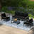 Patio Sectional 6-Piece Deep Seating Set With Gray Frame-2057505754