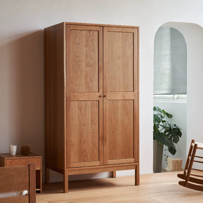 Simple and Modern Solid Wood Small Wardrobe