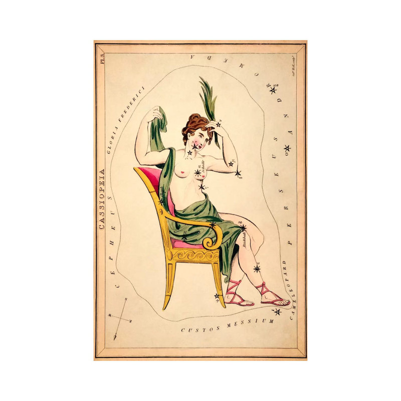 Cassiopeia, 1825 by Sidney Hall - Wrapped Canvas Gallery-Wrapped Canvas Giclée, 152.5 cm H x 101.5 cm W