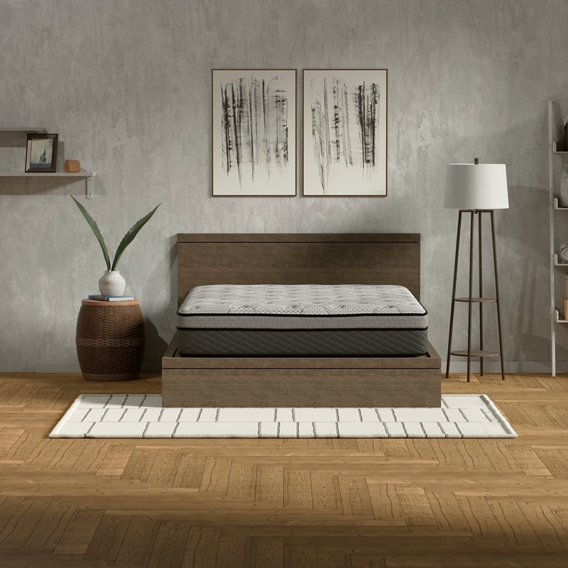 Hybrid Medium Firm Mattress With Pocketed Coils, Twin, 11.1"