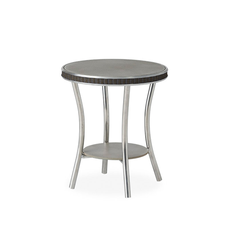 Essence Outdoor Round Side Table, Mink