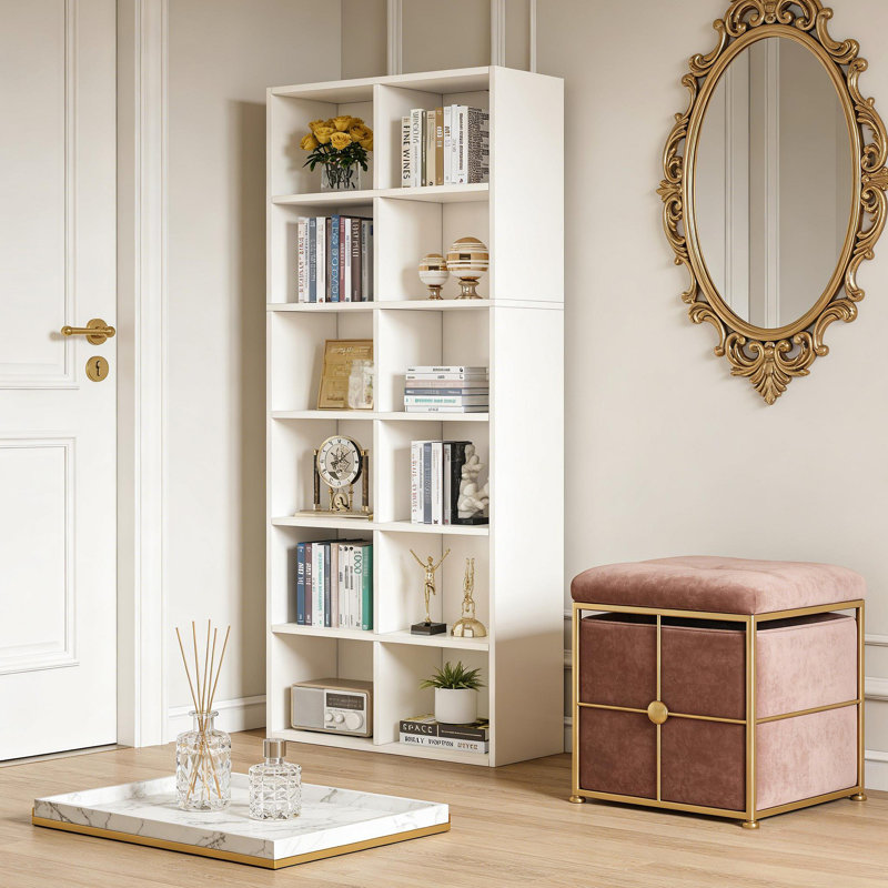 Bibliothèque compacte, présentoir attrayant, armoire ouverte
