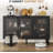 Reeded 3-glass Door Sideboard