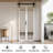 Mirrored Glass Bi-Fold Sliding Single Barn Door with Installation Hardware Kit-93147410