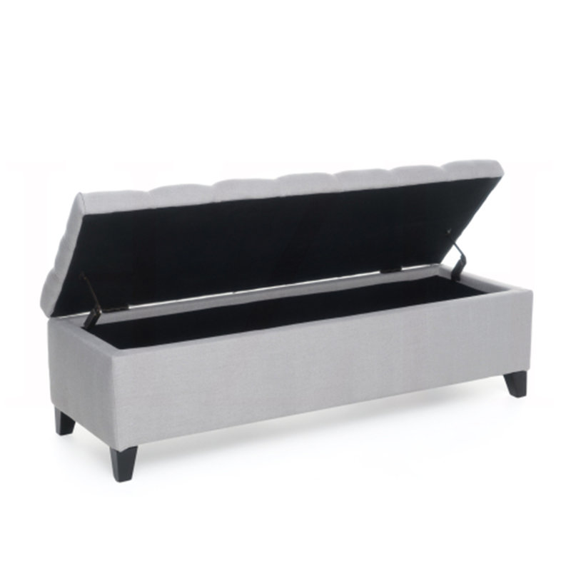 GLOUSTER RANGEMENT OTTOMAN V2, Blanc