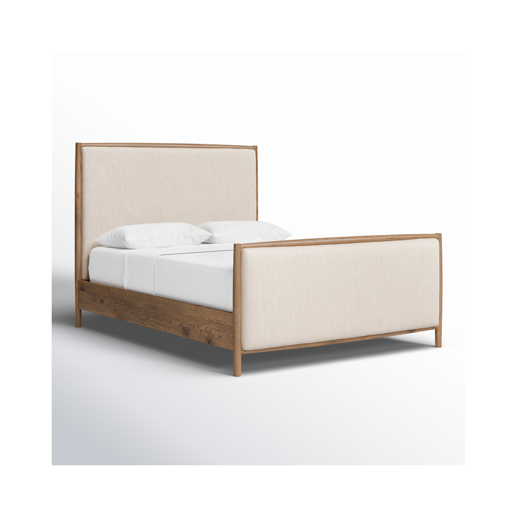 Cayenne Upholstered Bed, Queen, Smoked Black Oak