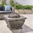 Grey 32" Concrete Fire Pit - Add Warmth To Outdoor Life Wood Burning Patio Heat Focus Point
