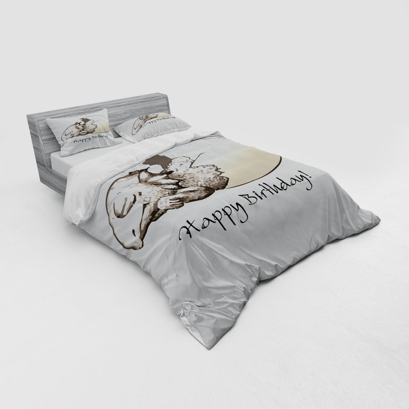 Ensemble de housse de couette dinosaur, Housse de couette grand + 3 pièces supplémentair