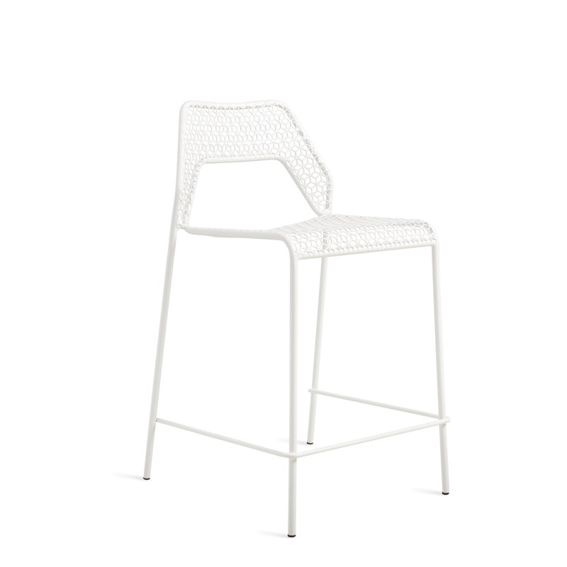Hot Mesh Outdoor Stool, Off White, Counter Stool (24.4" Seat Height)