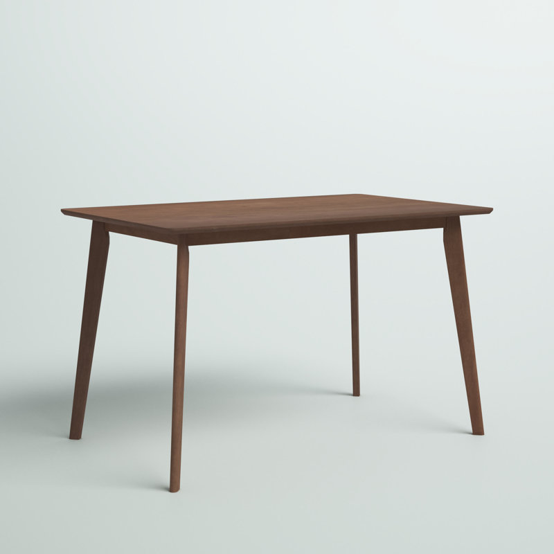Caveney Rubberwood Solid Wood Top with Solid Wood Base Dining Table, Standard (29" Height)