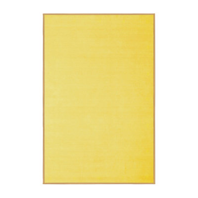 Tapis contemporains jaunes lavables à la machine 570