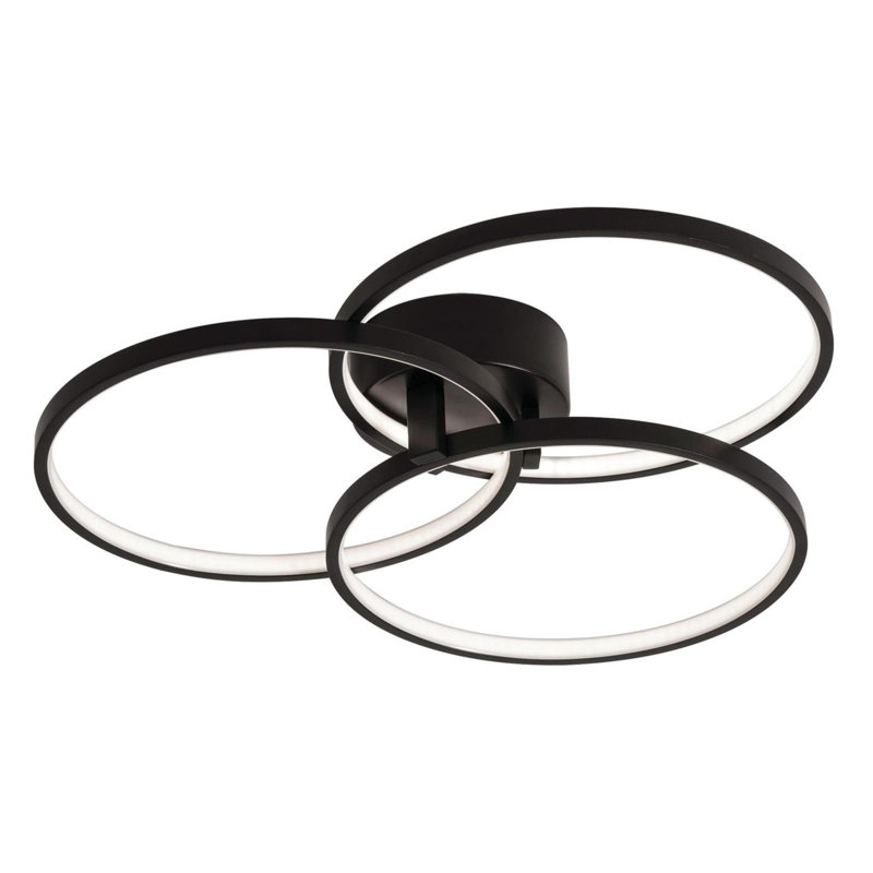 Plafonnier à DEL Mooty 26W 1350Lm 120V, Noir, H 3,5 po x l 20 po x P 20 po