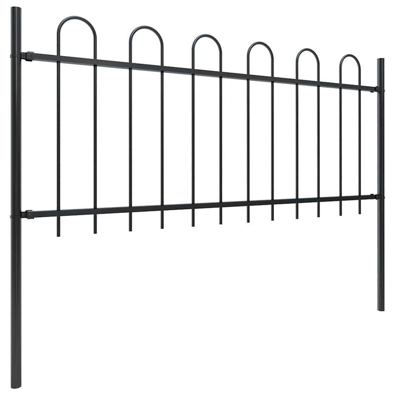 Clôture en acier Abarne Garden, H 4,3 pi x l 55,8 pi