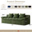 Causeuse de 71 po avec accoudoirs inclinables et coussin double 71 po.-981794765
