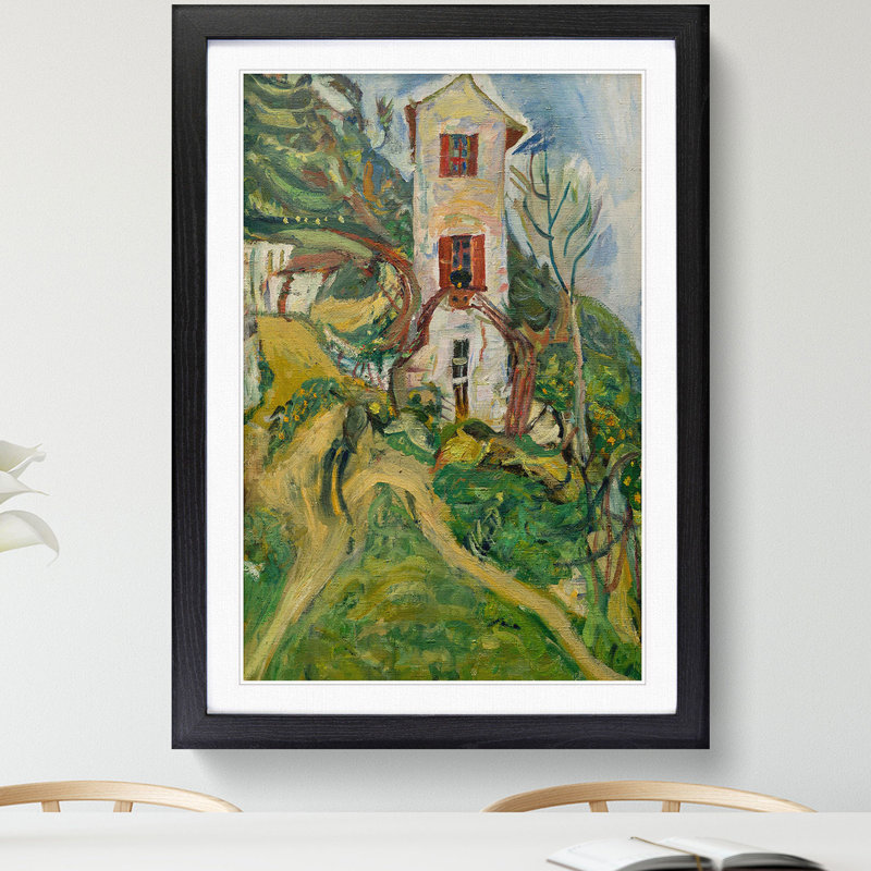 The White House by Chaim Soutine - Framed Print, 90cm H x 65cm W x 2cm D, Black