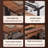 Black Walnut Color + Black Rectangular Hight adjustable Solid Wood + Carbon Steel with 2 drawers desk-108206091
