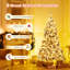 Arbre de Noël artificiel pin blanc avec 250 lumières claires / blanches-69878691