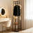 8-Hook Coat Rack with Storage Shelves