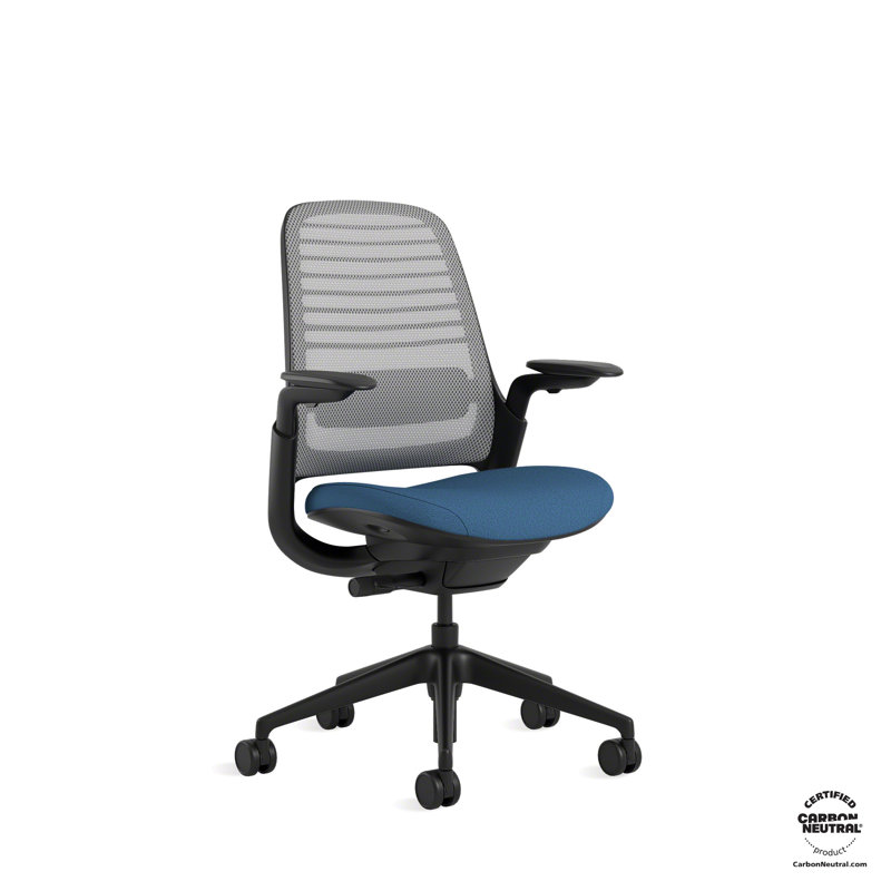 Steelcase Series 1 with CarbonNeutral Product Certification, Gray, Aqua, Hard Floor
