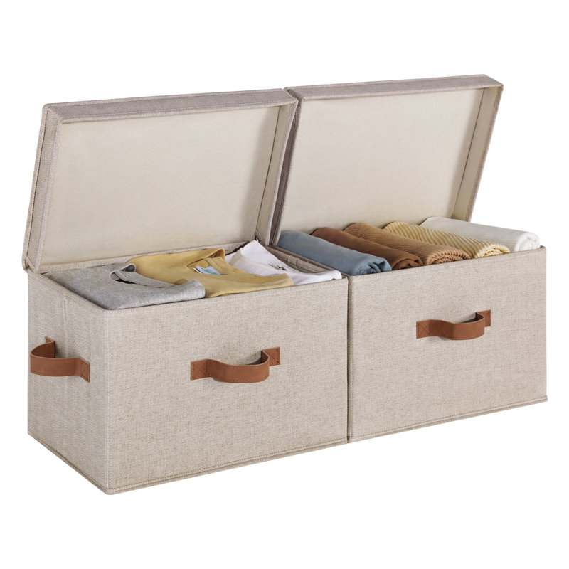 Closet Storage Bins, Light Gray
