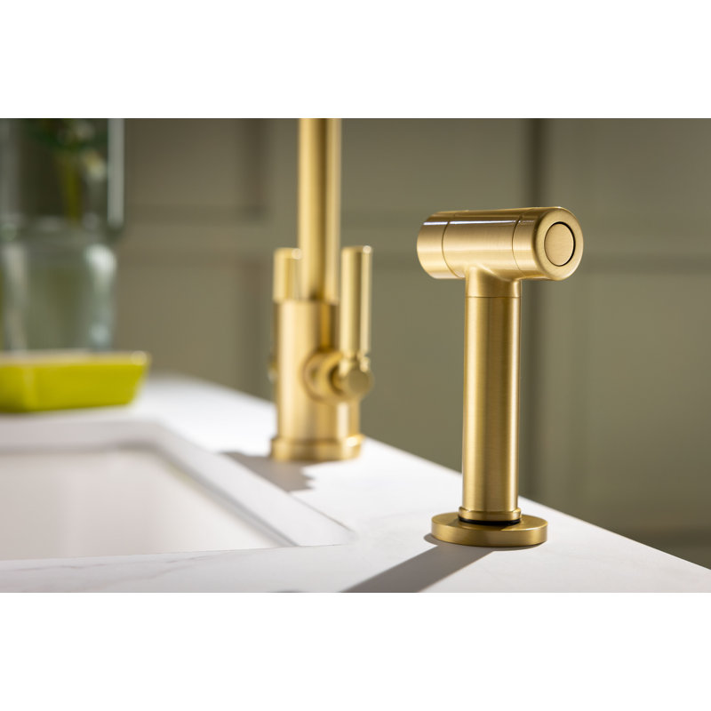 Click Modern Kitchen Hand Spray, Brushed Brass