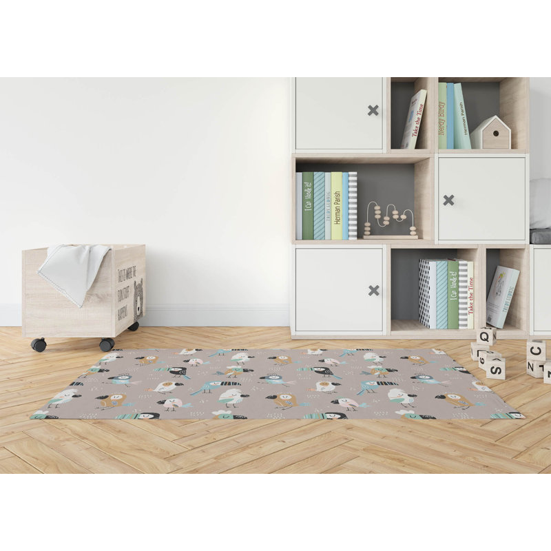 Tapis de jeu pour enfants Ol Birds, Rectangle 4pi x 6 pi