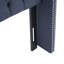 Tête de lit tapissier bleu marine pour grand lit, bouton avec double décoration cloutée, pieds en métal réglables noirs, assemblage requis, capitonnage et garniture inclus avec outil, revêtement, pieds noirs, ensemble-815420664