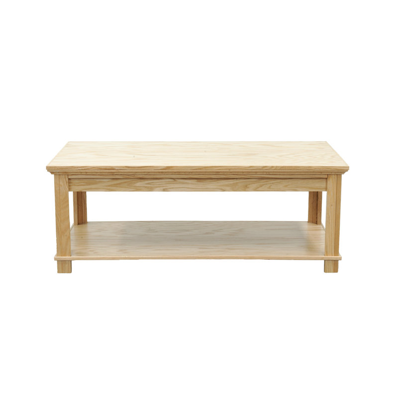 Coffee Table, No Assembly Required, Natural