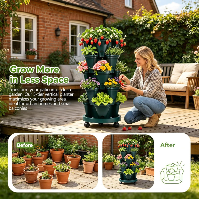 Vertical Garden Planter with Wheels