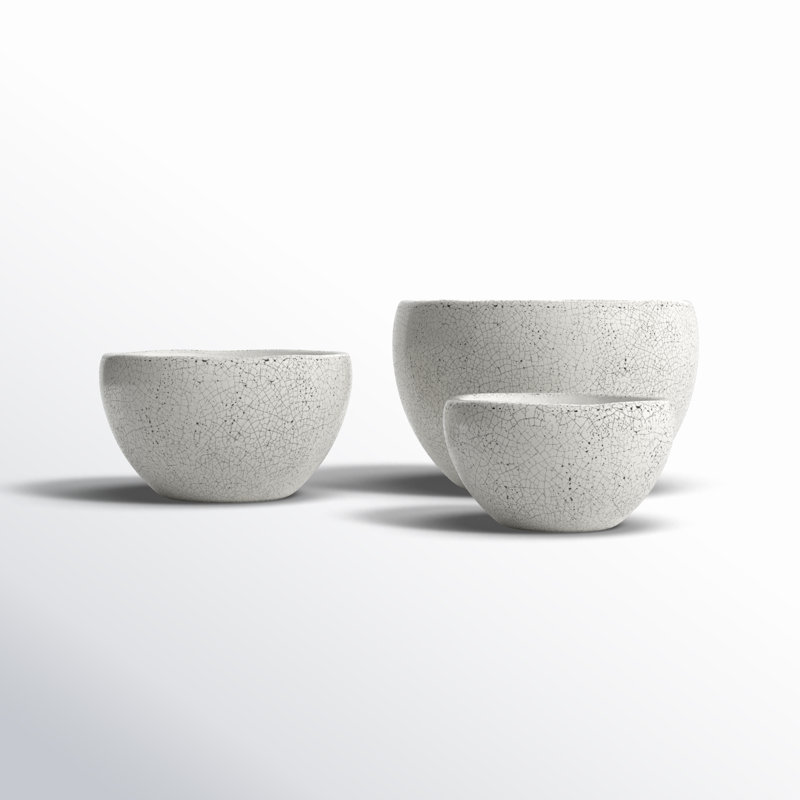 Bol décoratif en céramique 3 pièces Sheffield, Blanc