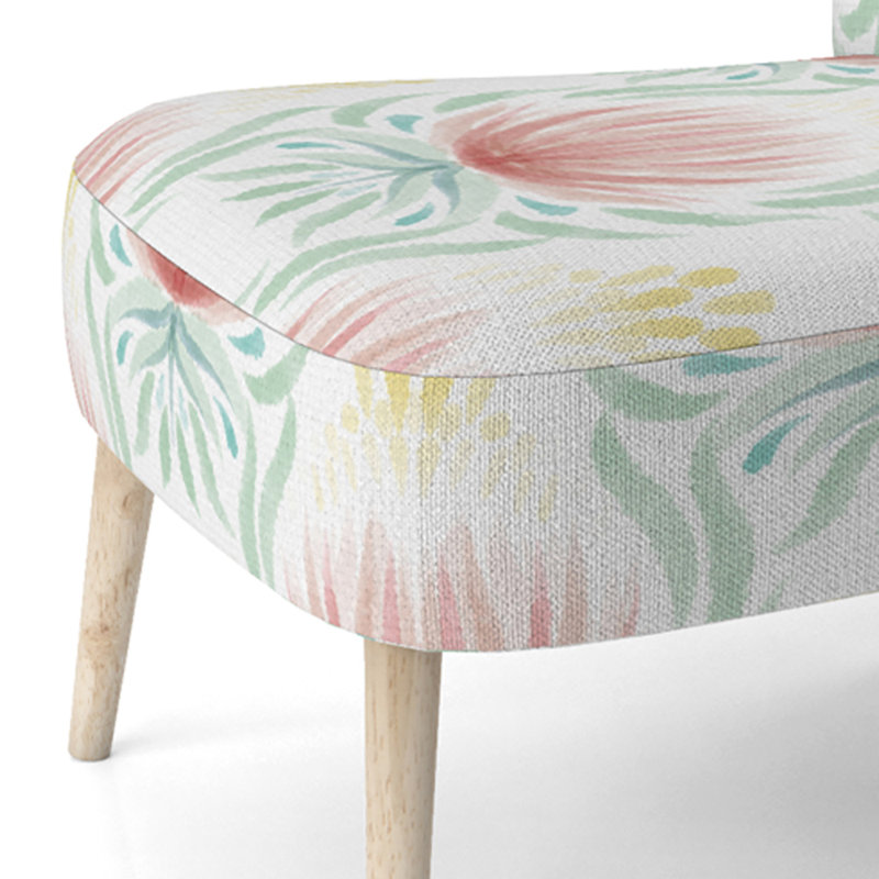Damask Element - Upholstered Patterned Accent Side Chair