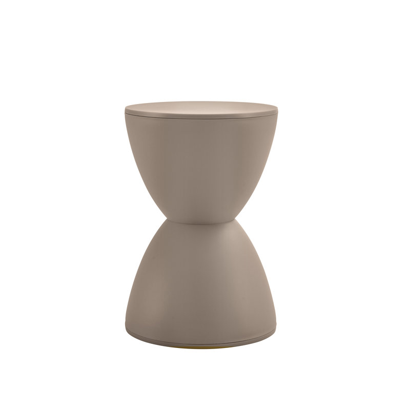 Table d'appoint en plastique Price, H 17,7 po x L 15,7 po x l 15,7 po, Beige