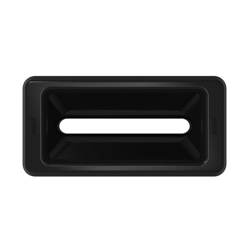 Slimline Rectangular Trash Can Lid With Document Slot - Black
