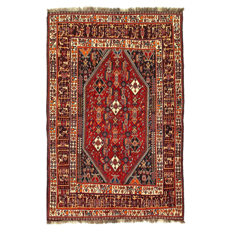 Oriental Area Rug in Rust
