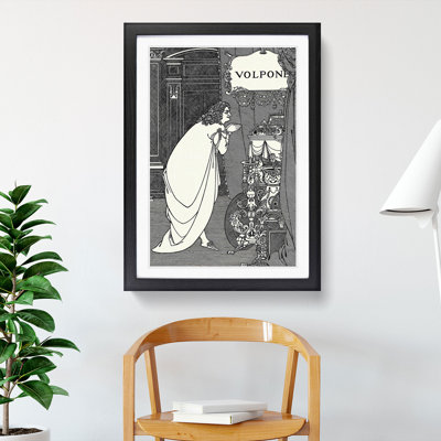 Volpone Adoring His Teasures by Aubrey Beardsley - Picture Frame Painting