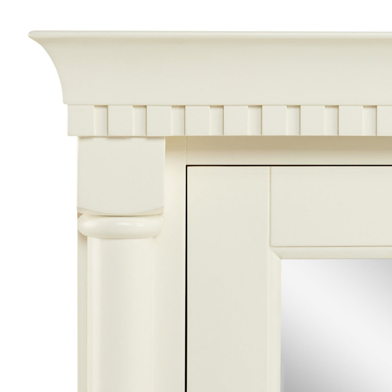 Claudia 24" Framed Single Door Medicine Cabinet, White