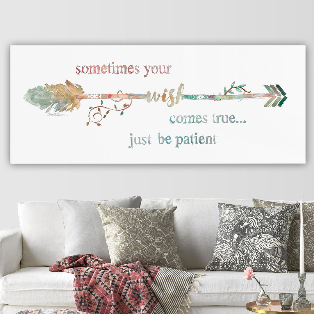 Wishing Arrow by Carol Robinson - Textual Art Print on Canvas Wexford Home 