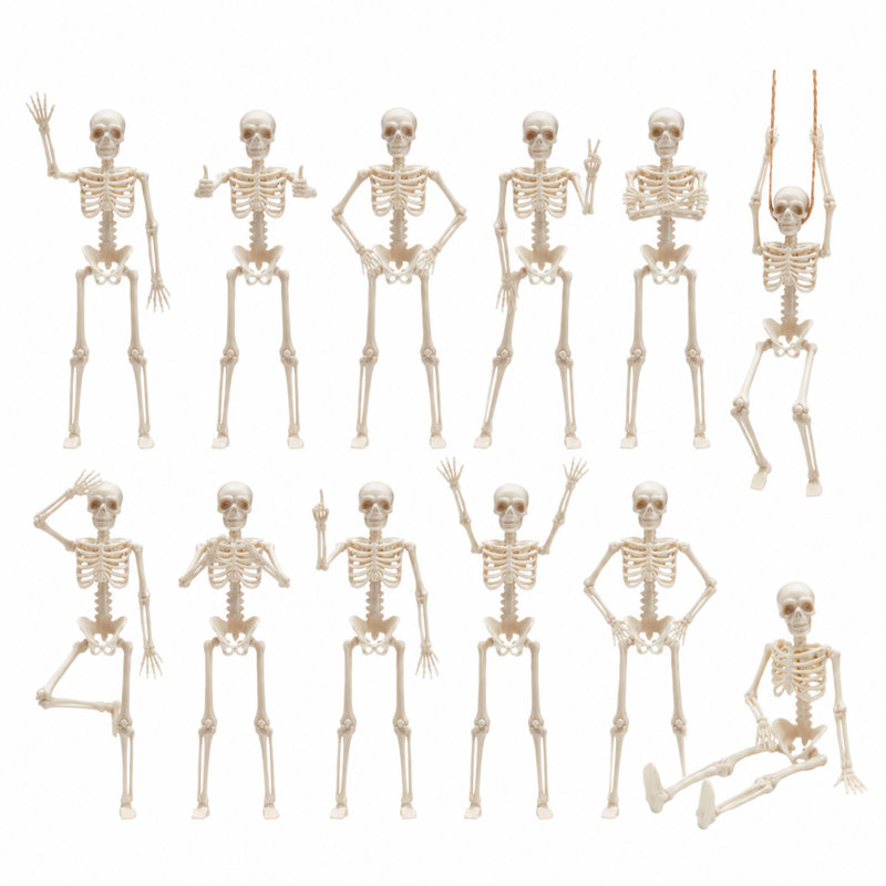 12 pièces 6 "mini figurines d'Halloween squelette