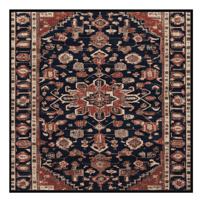 Machine Washable Persian Brown Area Rug