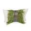 Linen Lumbar Pillow with Ostrich Feather Trim-65654455