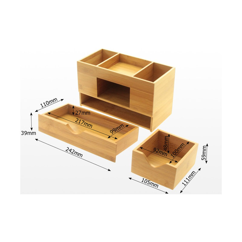 Delao Wood Desk Organiser