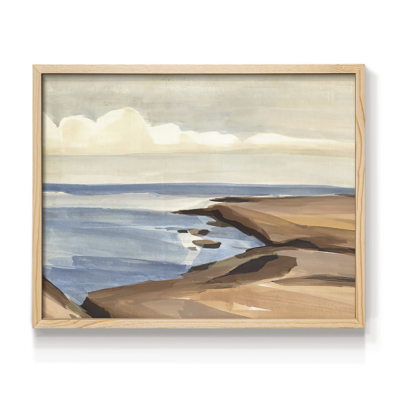 Shore Days II - Impression encadrée - Restickable, H 8 po x l 10 po, Naturel