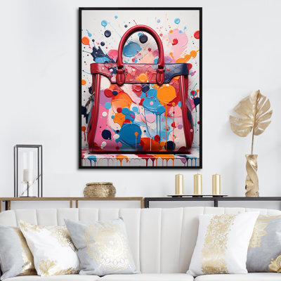 Sac à main rose et bleu Fashion Couture - Fashion Bag Wall Art