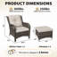 Chaise de patio avec coussins et repose-pieds Netta-129077755