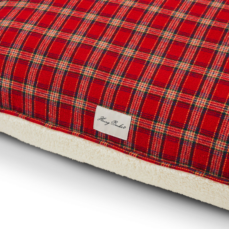 Coussin en sherpa à carreaux, Moyen (H 5 po x l 36 po x P 29 po)
