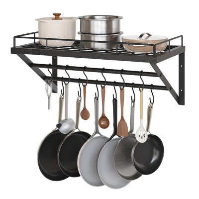 Metal Rectangle Wall Mounted Pot Rack