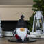 Décoration de table gnome 9,5 "gris anthracite et rouge