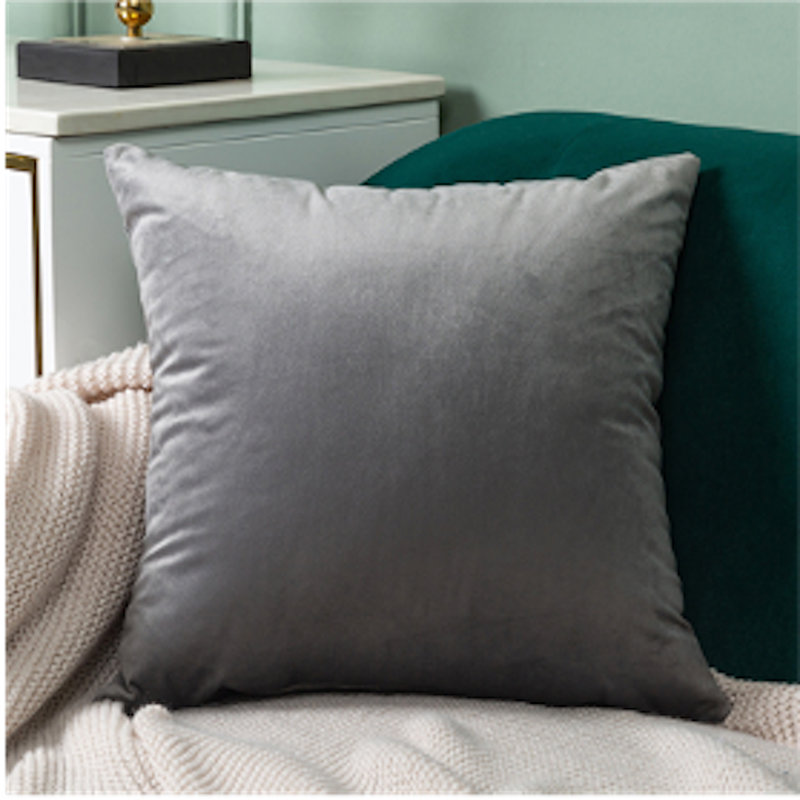 Nayelee Square Cushion Cover, Grey