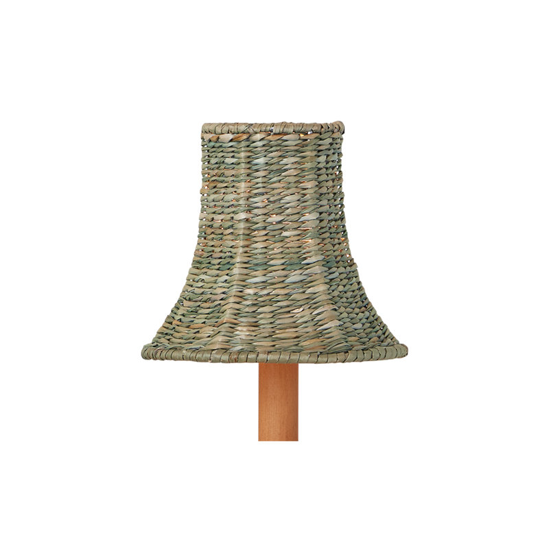 Bell Whitewashed Chandelier Shade, Teal